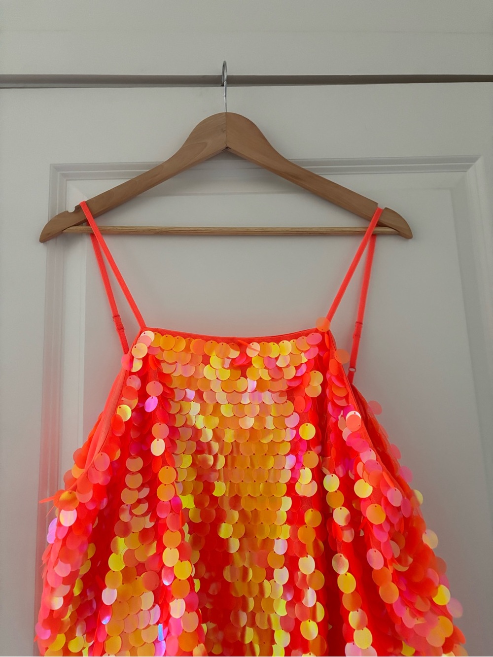 NWT Anthropologie Weddings Sequin Neon Crop Top 70s Party 3X - Picture 9 of 9